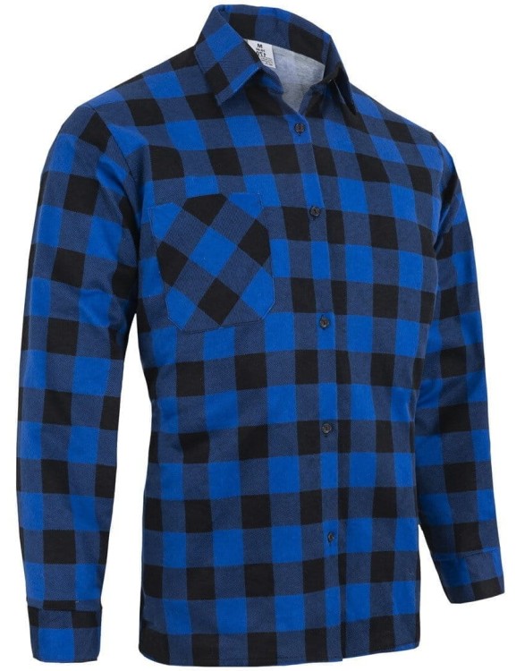 Koszula flanelowa robocza niebieska
