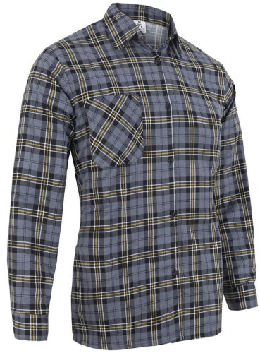 Koszula flanelowa robocza szara szkocka krata