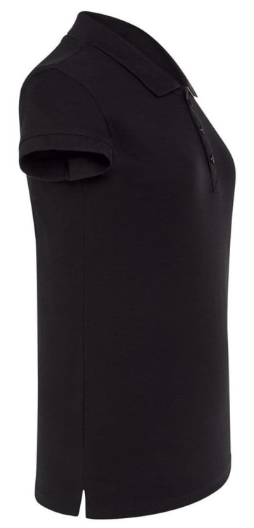 JHK koszulka polo damska bawełniana czarna bok.jpg