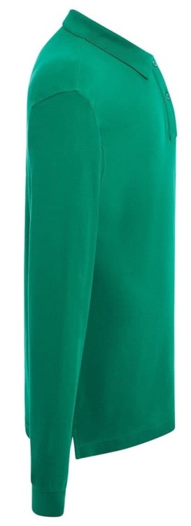 Koszulka polo z długim rękawem męska JHK zielona bok.jpg