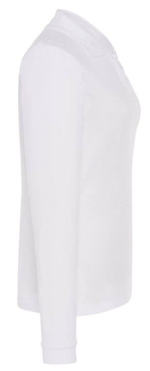 JHK koszulka polo damska z długim rękawem biała bok.jpg