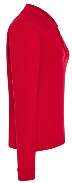 JHK koszulka polo damska z długim rękawem czerwona bok.jpg