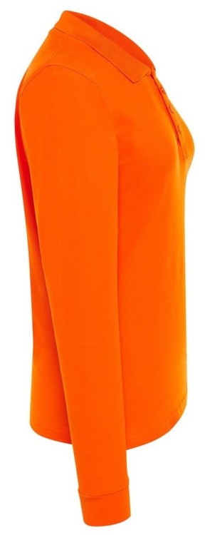 JHK koszulka polo damska z długim rękawem pomarańczowa bok.jpg