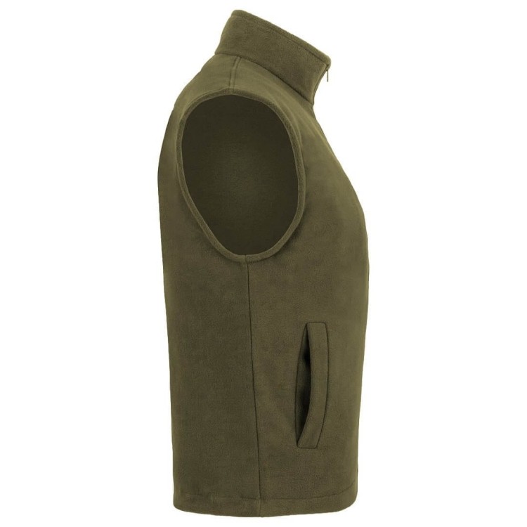 Kamizelka robocza polarowa khaki bok
