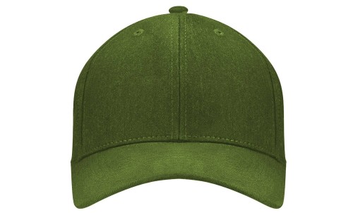 Czapka z daszkiem zielona leśna 6 panelowa z zapięciem metalowym przód