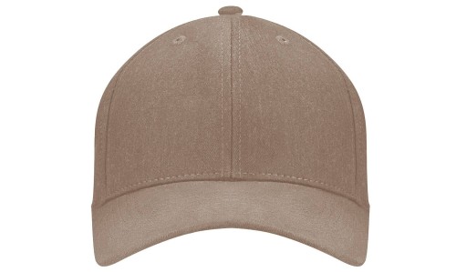 Czapka z daszkiem brązowa 6 panelowa z zapięciem metalowym przód