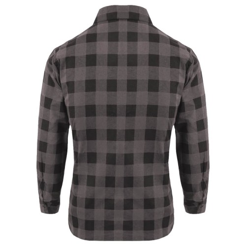 Koszula flanelowa robocza szara tył