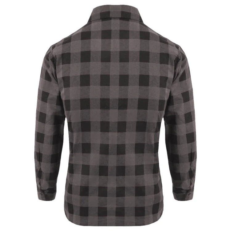 Koszula flanelowa robocza szara tył