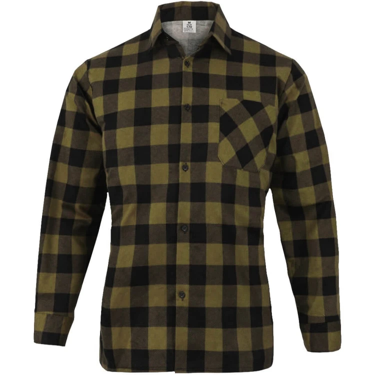 Koszula flanelowa robocza khaki