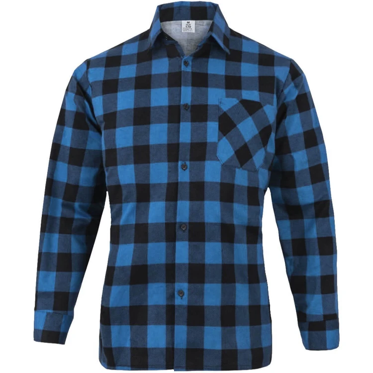 Koszula flanelowa robocza niebieska jasna