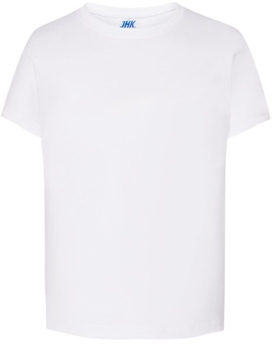Koszulka dziecięca bawełniana biała JHK premium