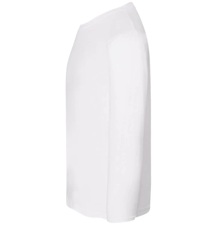 Koszulka dziecięca bawełniana biała z długim rękawem - bok