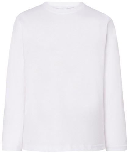 Koszulka dziecięca bawełniana biała z długim rękawem
