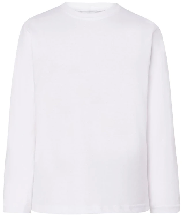 Koszulka dziecięca bawełniana biała z długim rękawem