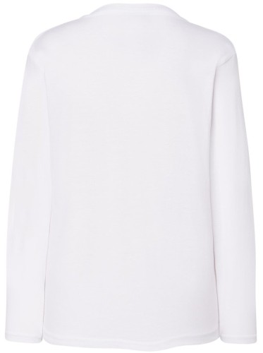 Koszulka dziecięca bawełniana biała z długim rękawem - tył