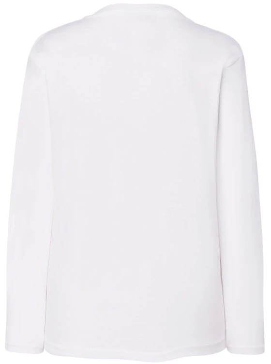 Koszulka dziecięca bawełniana biała z długim rękawem - tył