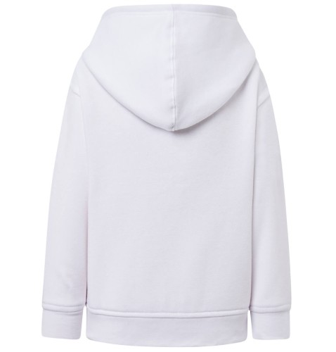 Bluza dziecięca z kapturem rozpinana biała JHK - tył