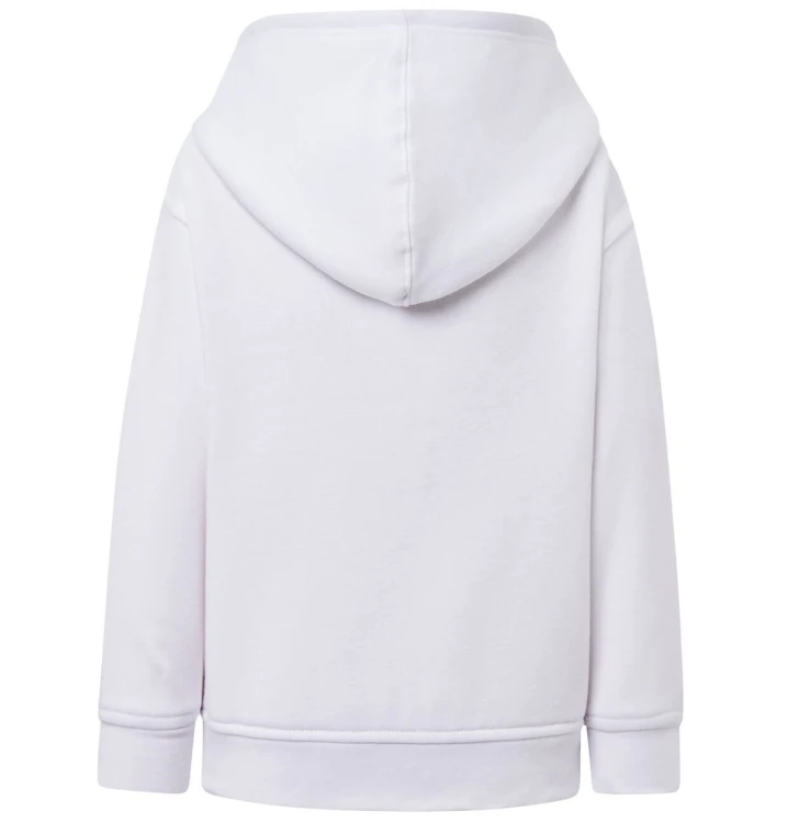 Bluza dziecięca z kapturem rozpinana biała JHK - tył