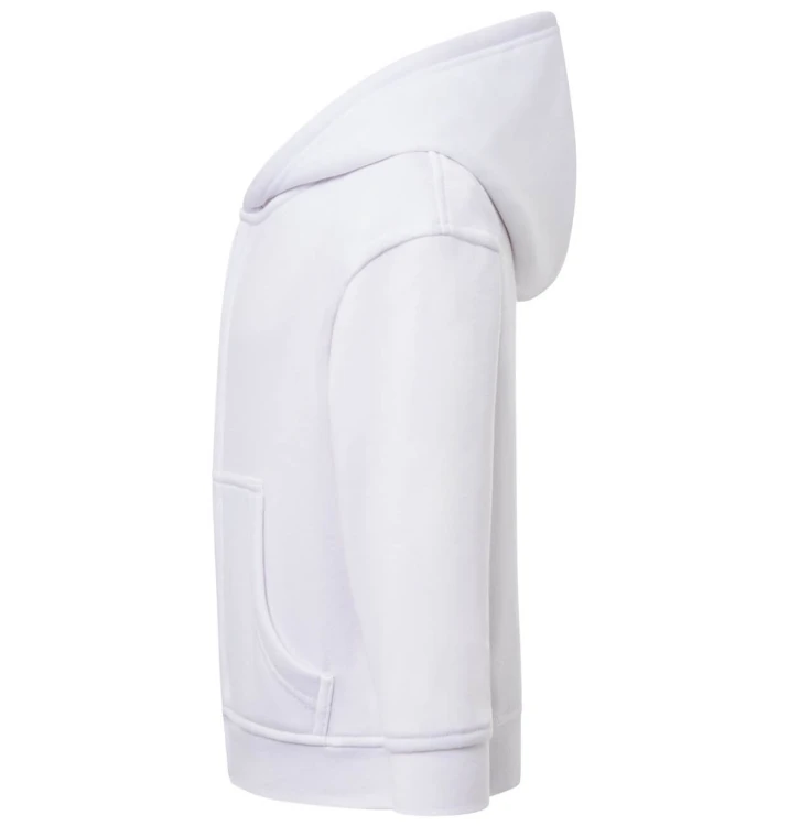 Bluza dziecięca z kapturem rozpinana biała JHK - bok