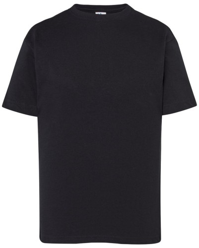 Koszulka dziecięca bawełniana czarna JHK premium