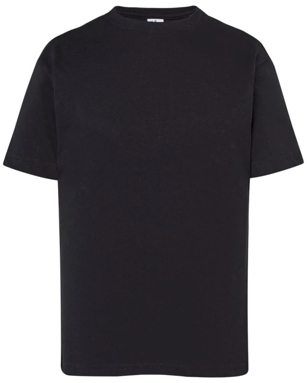 Koszulka dziecięca bawełniana czarna JHK premium