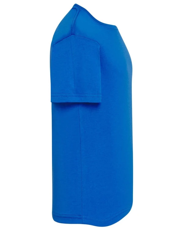 Koszulka dziecięca bawełniana niebieska JHK premium - bok