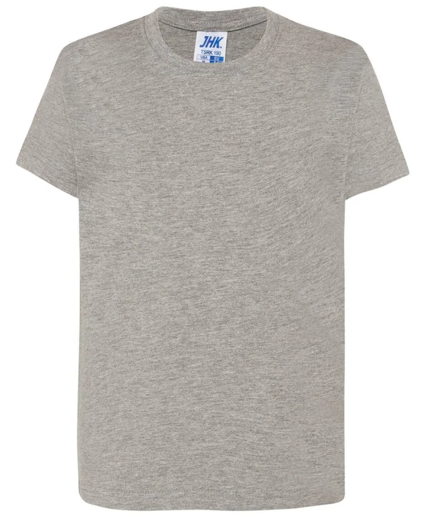 Koszulka dziecięca bawełniana szara JHK premium