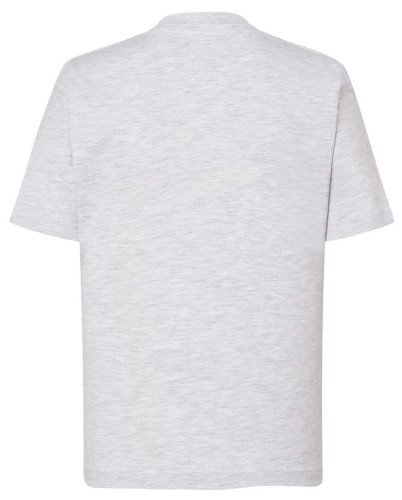 Koszulka dziecięca bawełniana szara jasna JHK premium - tył