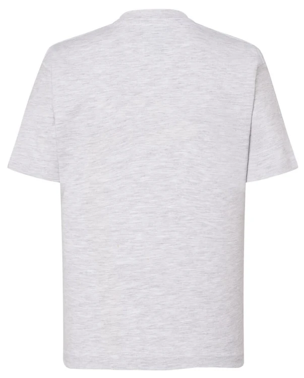 Koszulka dziecięca bawełniana szara jasna JHK premium - tył