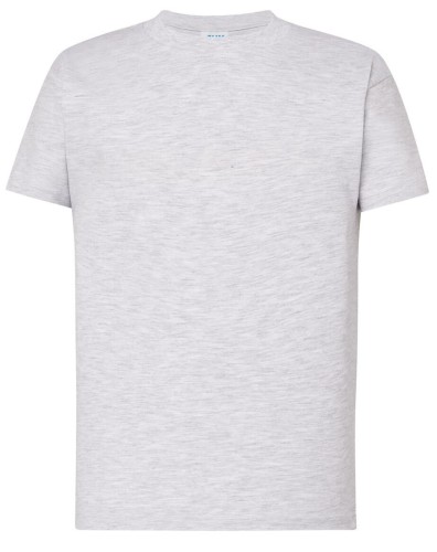 Koszulka dziecięca bawełniana szara jasna JHK premium