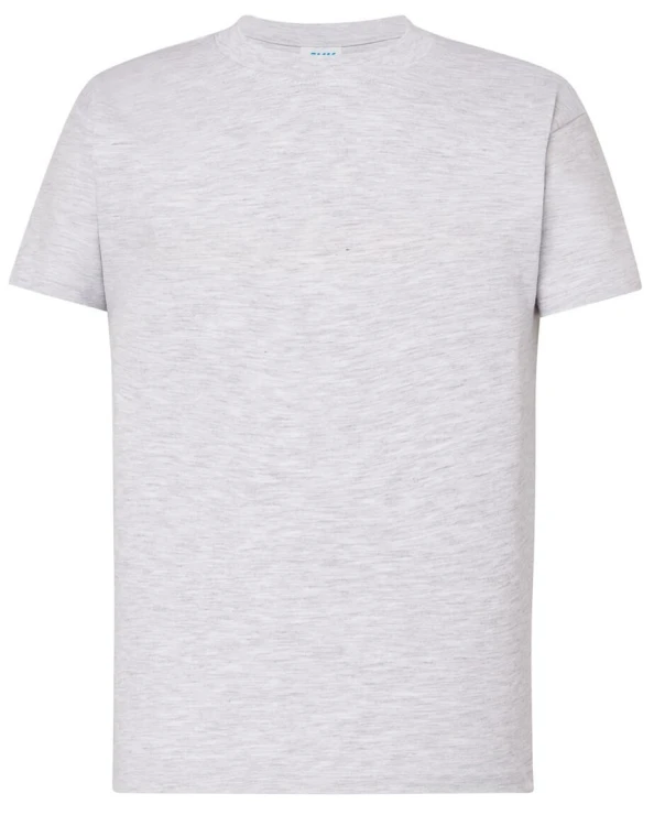 Koszulka dziecięca bawełniana szara jasna JHK premium