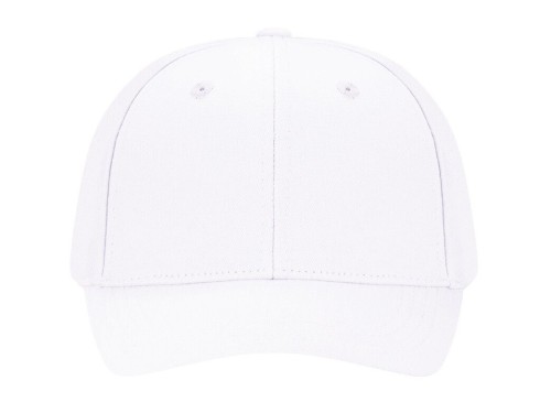 Czapka z daszkiem dziecięca biała 6 panelowa - przód