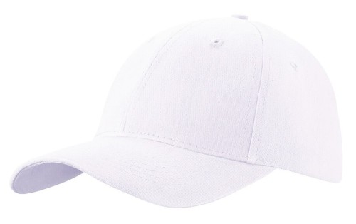 Czapka z daszkiem dziecięca biała 6 panelowa