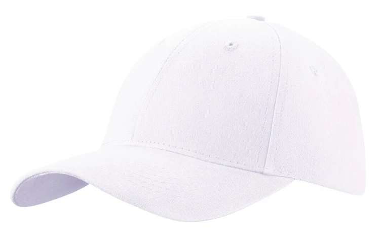 Czapka z daszkiem dziecięca biała 6 panelowa