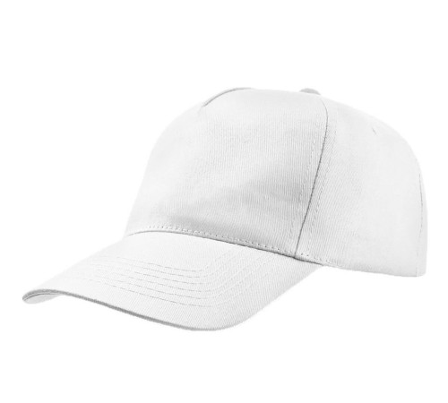 Czapka z daszkiem dziecięca biała 5 panelowa - przód.jpg