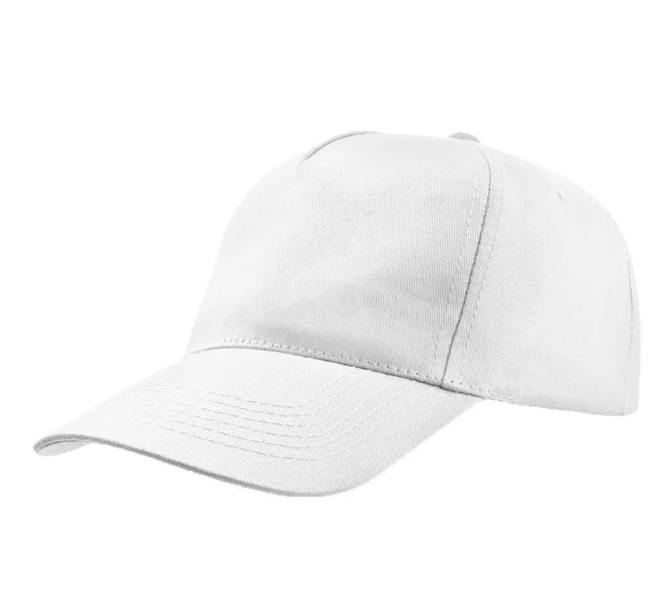 Czapka z daszkiem dziecięca biała 5 panelowa - przód.jpg