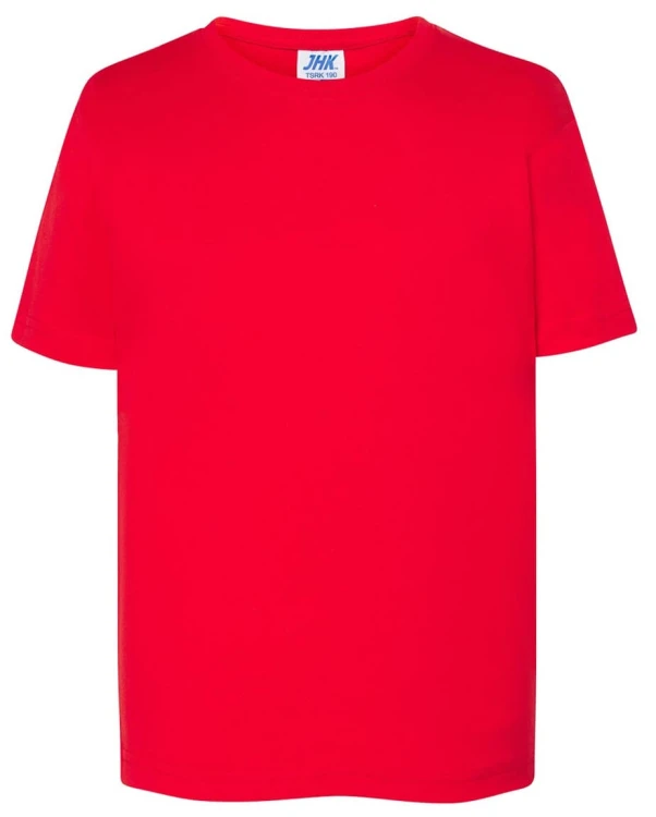 Koszulka dziecięca bawełniana czerwona JHK premium