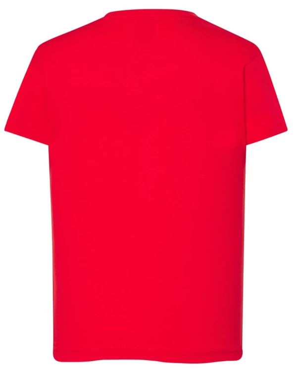 Koszulka dziecięca bawełniana czerwona JHK premium - tył