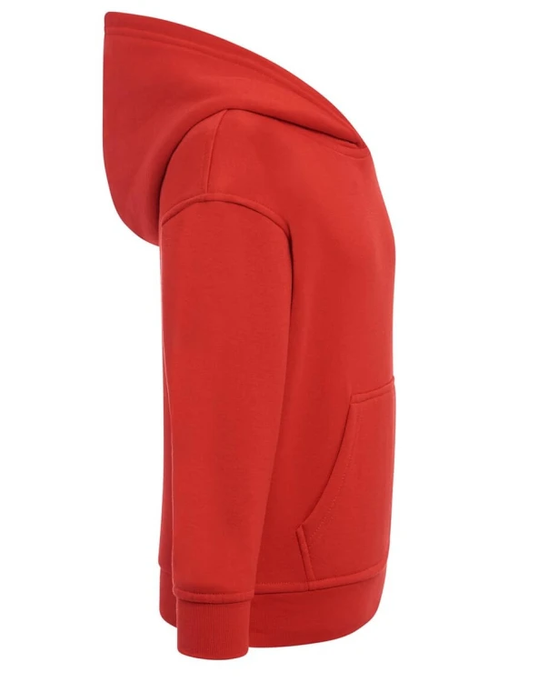 Bluza dziecięca z kapturem czerwona JHK - bok