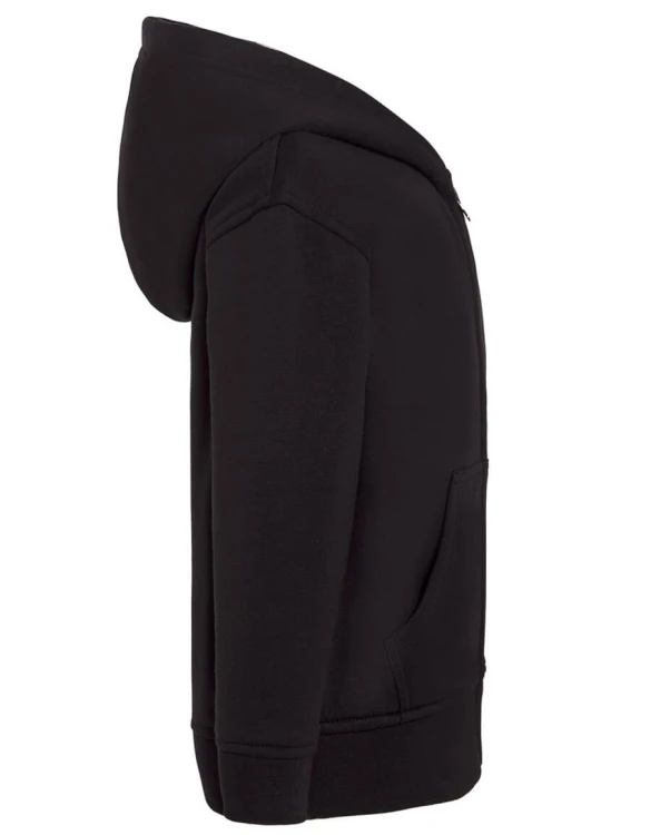 Bluza dziecięca z kapturem rozpinana czarna JHK - bok