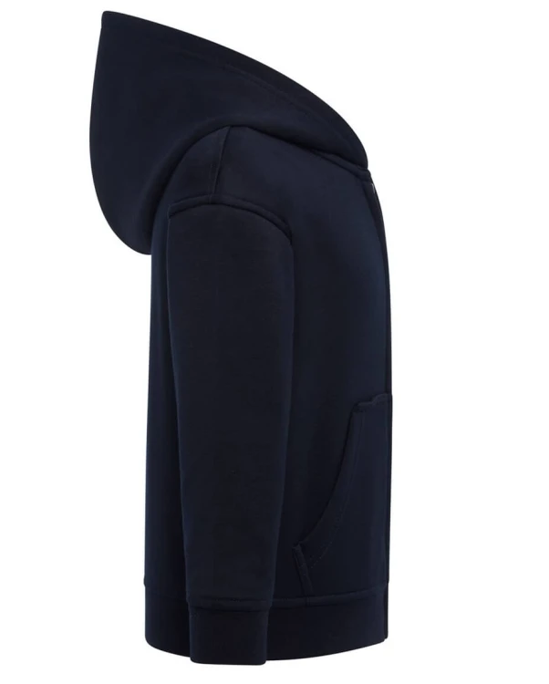 Bluza dziecięca z kapturem rozpinana granatowa JHK - bok