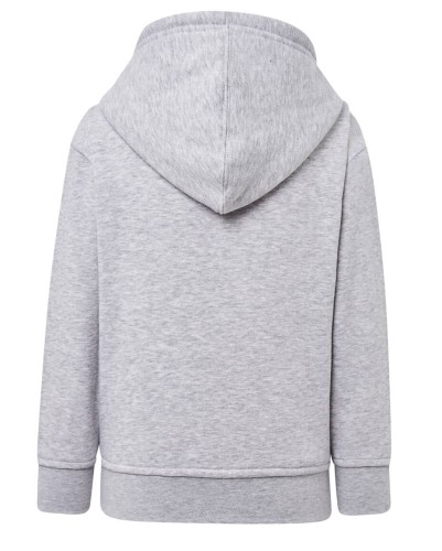 Bluza dziecięca z kapturem rozpinana szara jasna JHK - tył
