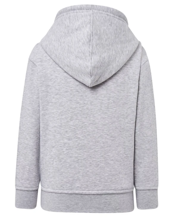 Bluza dziecięca z kapturem rozpinana szara jasna JHK - tył