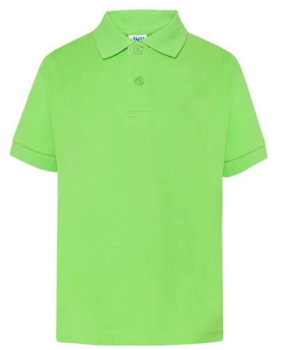 Koszulka polo dziecięca zielona limonkowa JHK