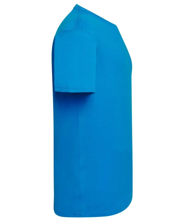 JHK premium koszulka bawełniana męska niebieska jasna 190 gram bok