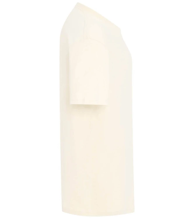 JHK premium koszulka bawełniana męska kremowa jasna 190 gram bok