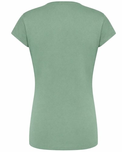 Koszulka bawełniana damska zielona moss green JHK premium 170 gram tył